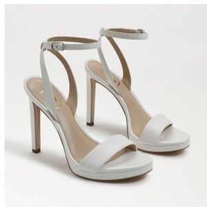 Sam Edelman White Jade Ankle Strap Heels - Size 6 - NWOT